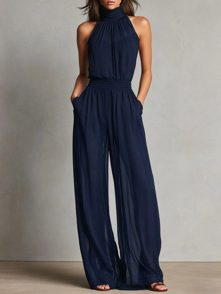 Celina Halter Wide Leg Jumpsuit