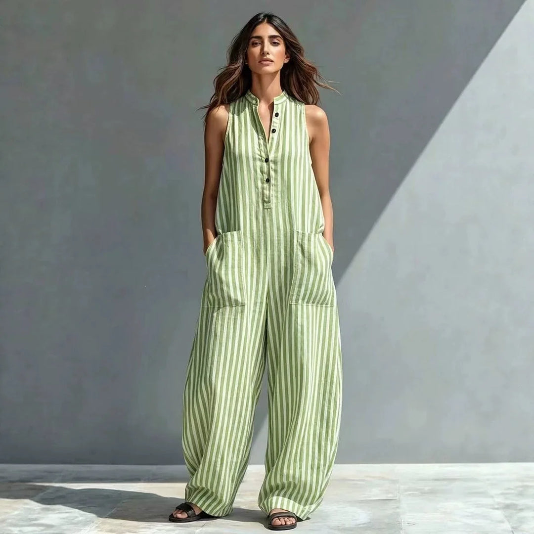 Maren Striped Wide Leg Jumpsuit
