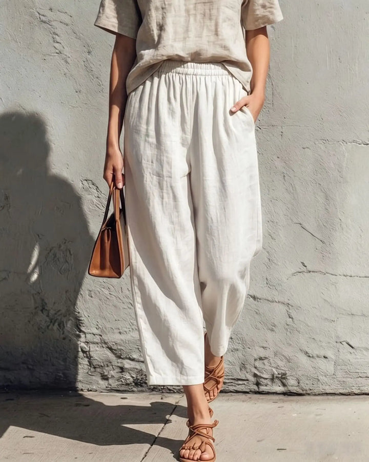 Talia Wide Leg Linen Pants