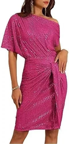 Jade Elegant Sequined Ruched Party Midi Dress