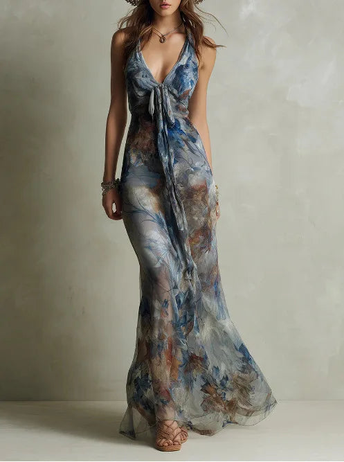 Danielle Elegant Floral Maxi Dress