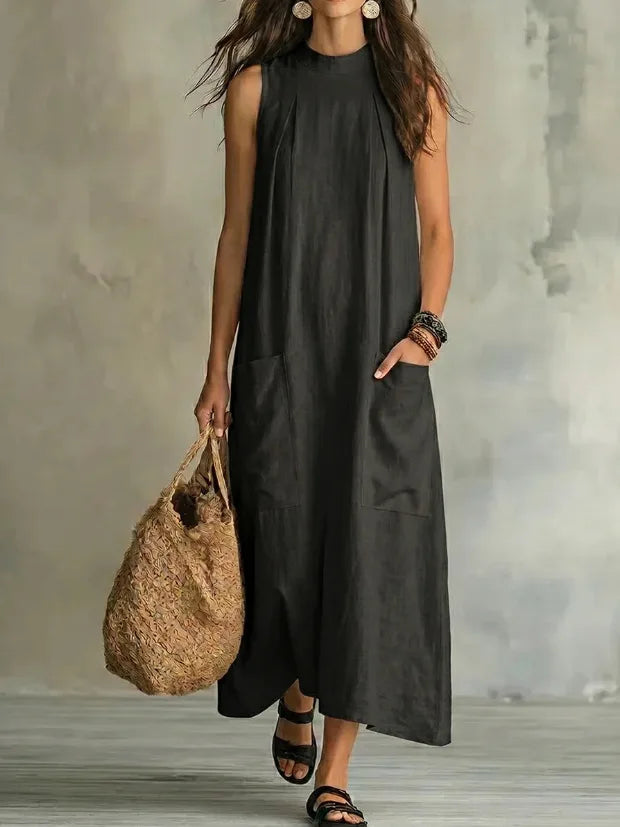 Selena Sleeveless Pocket Maxi Dress