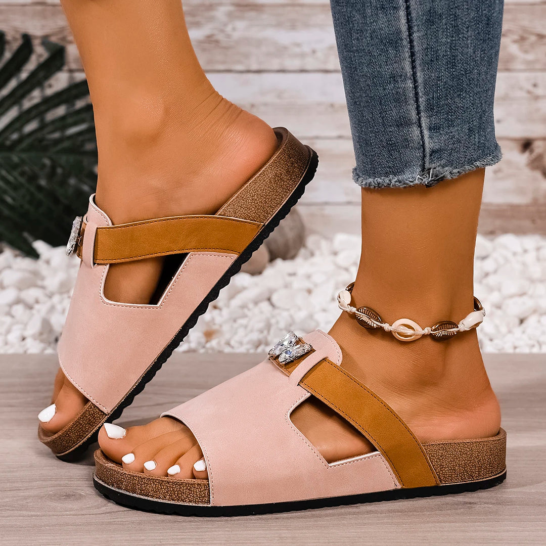 Eliza Cork Slide Sandals