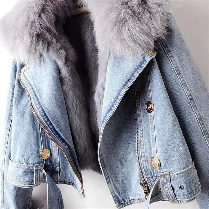 Valentina Faux Fur Denim Jacket