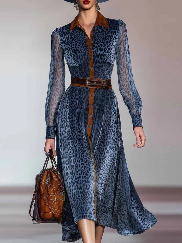 Harriet Printed Mesh Midi Dress