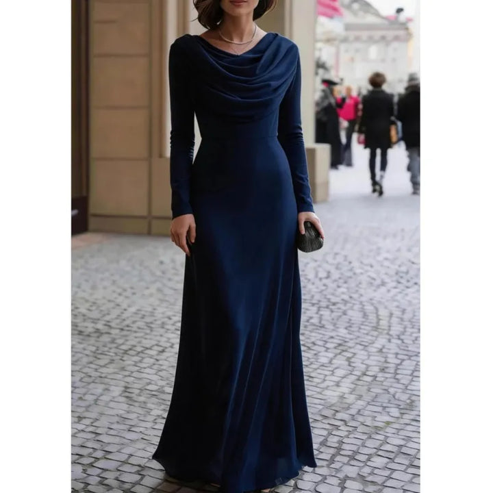 Blythe Draped Neckline Maxi Dress