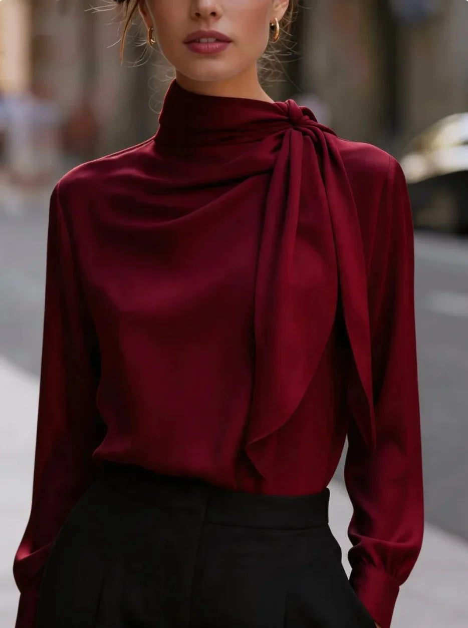 Celeste Satin Ribbon Blouse