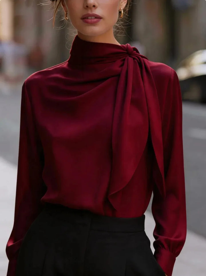Celeste Satin Ribbon Blouse