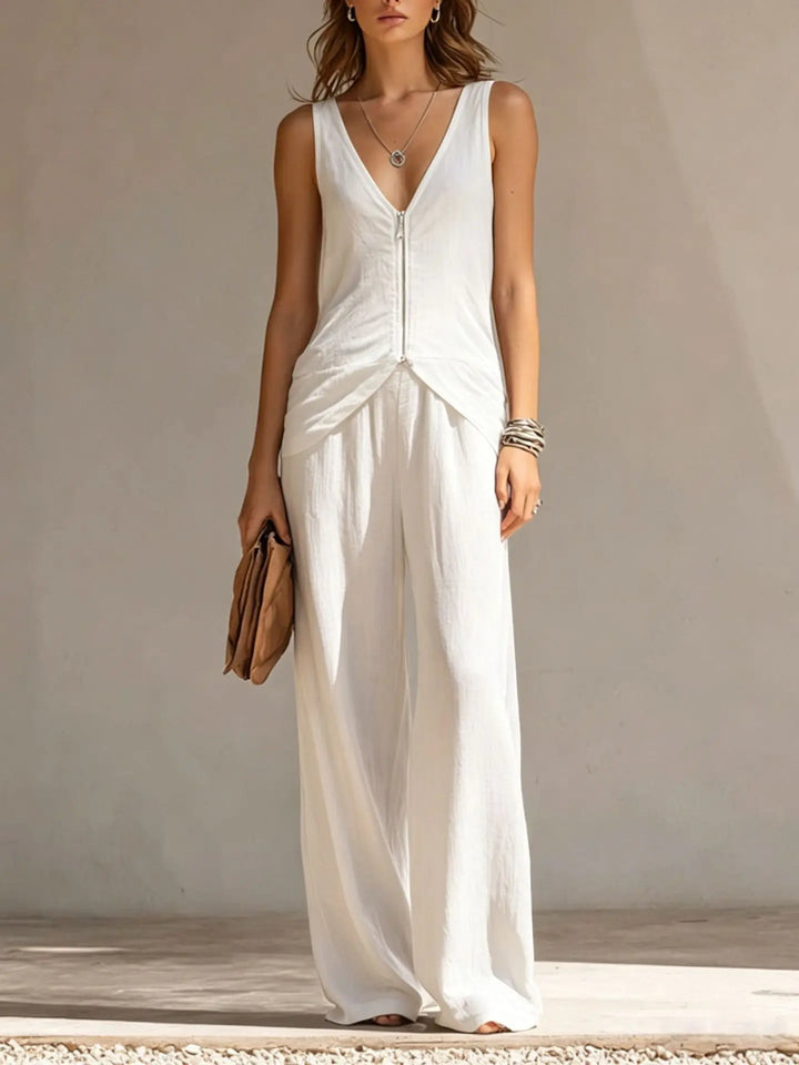 Lennora Zip Front Trouser Set