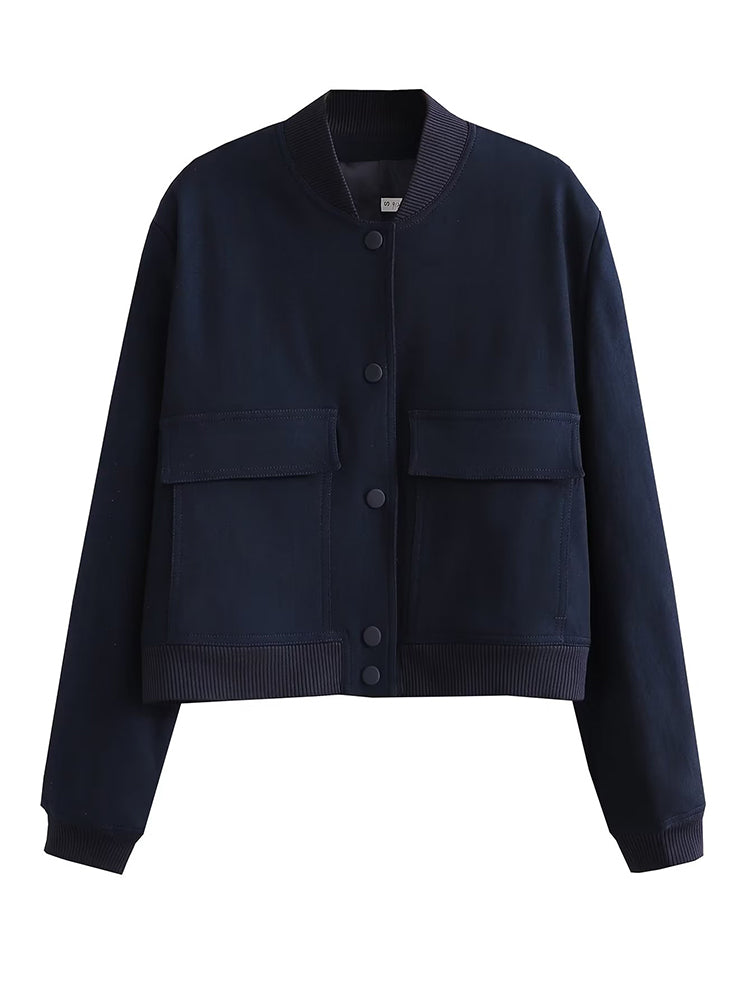 Corrine Cropped Bomber Jacket