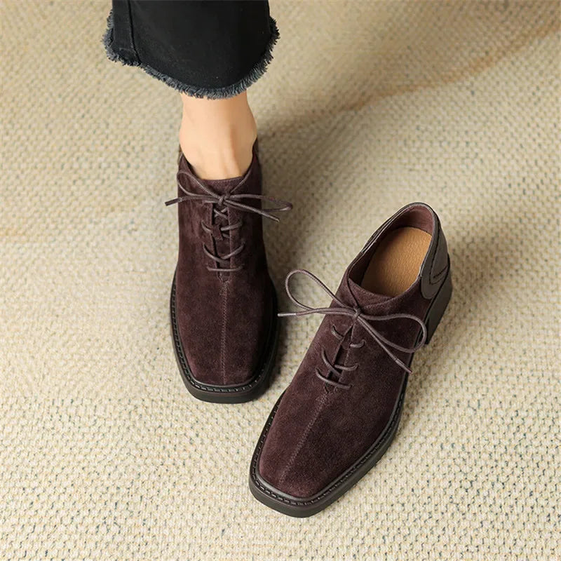 Sutton Suede Block Heel Loafers