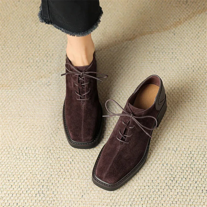 Sutton Suede Block Heel Loafers