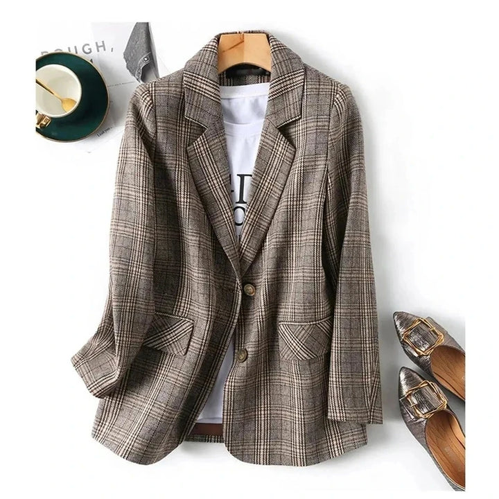 Beatrice Plaid Tailored Blazer