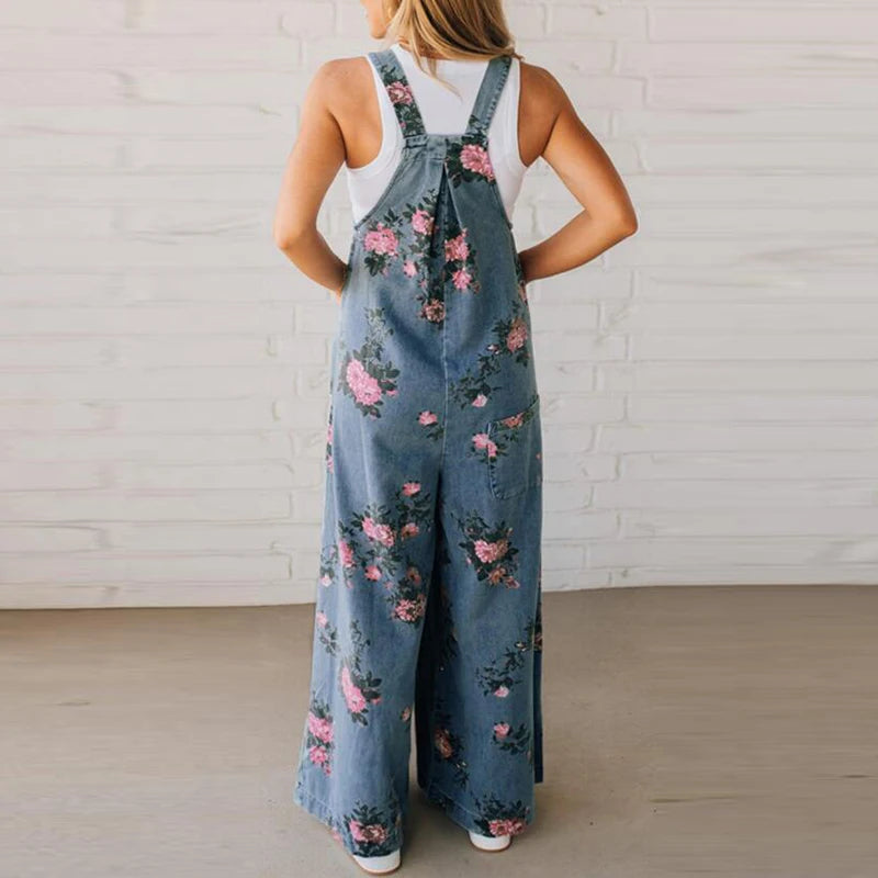 Ria Elegant Floral Wide Leg Jumpsuit