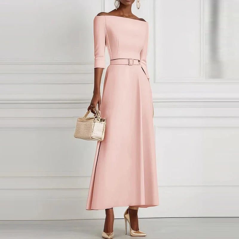 Victoria Elegant Long Sleeve Maxi Dress
