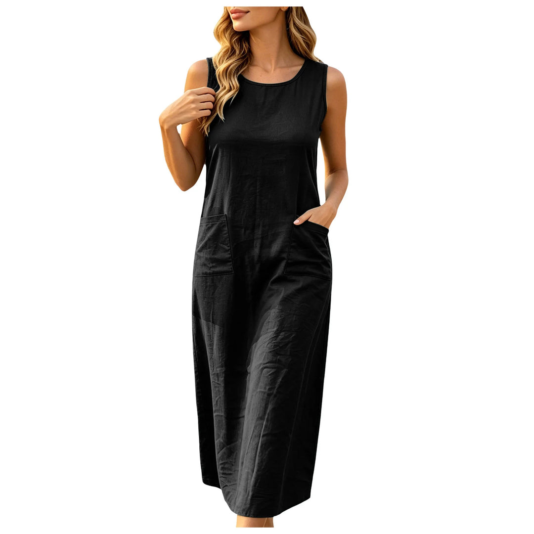 Parker Sleeveless Pocket Midi Dress