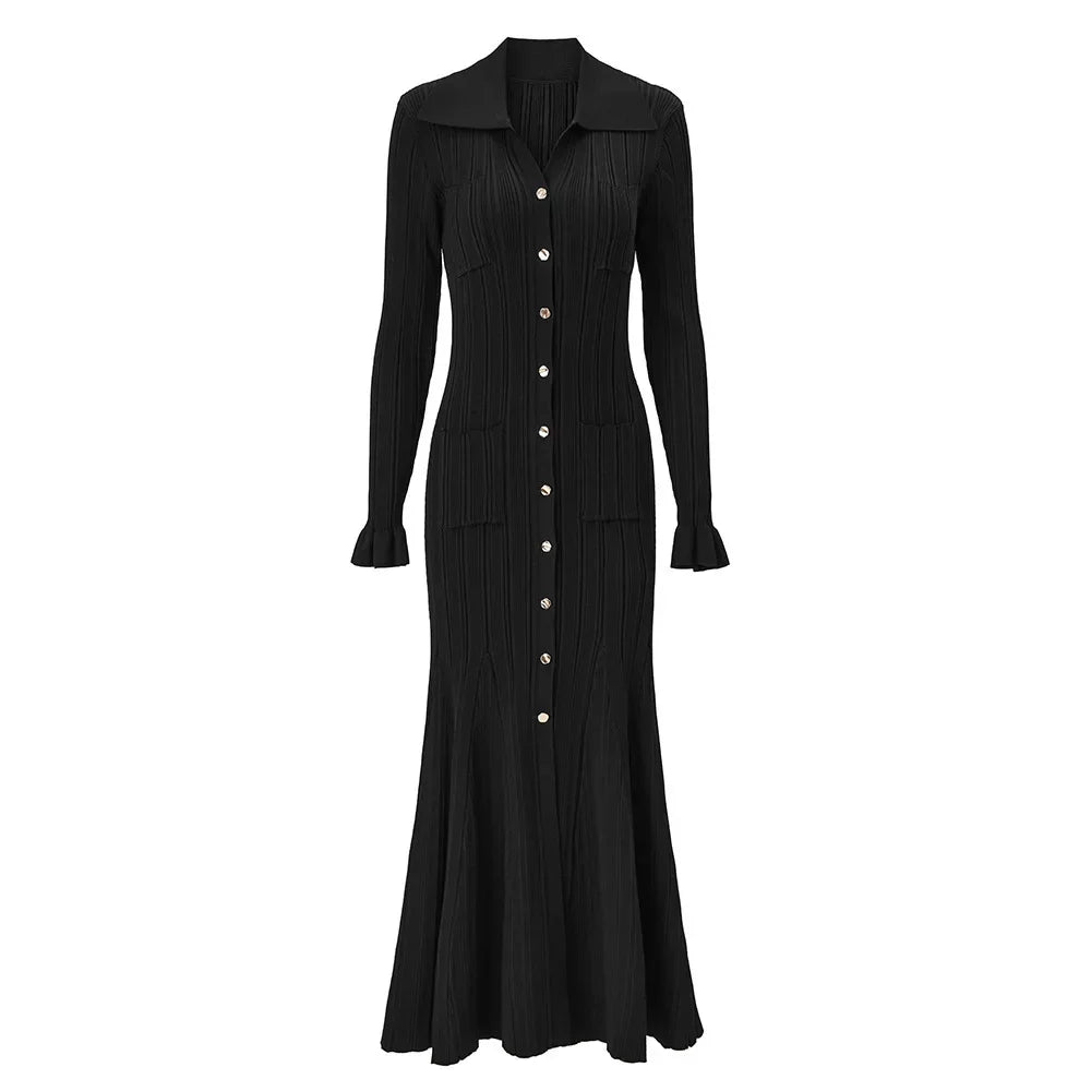 Imogen Ribbed Knit Maxi Dress