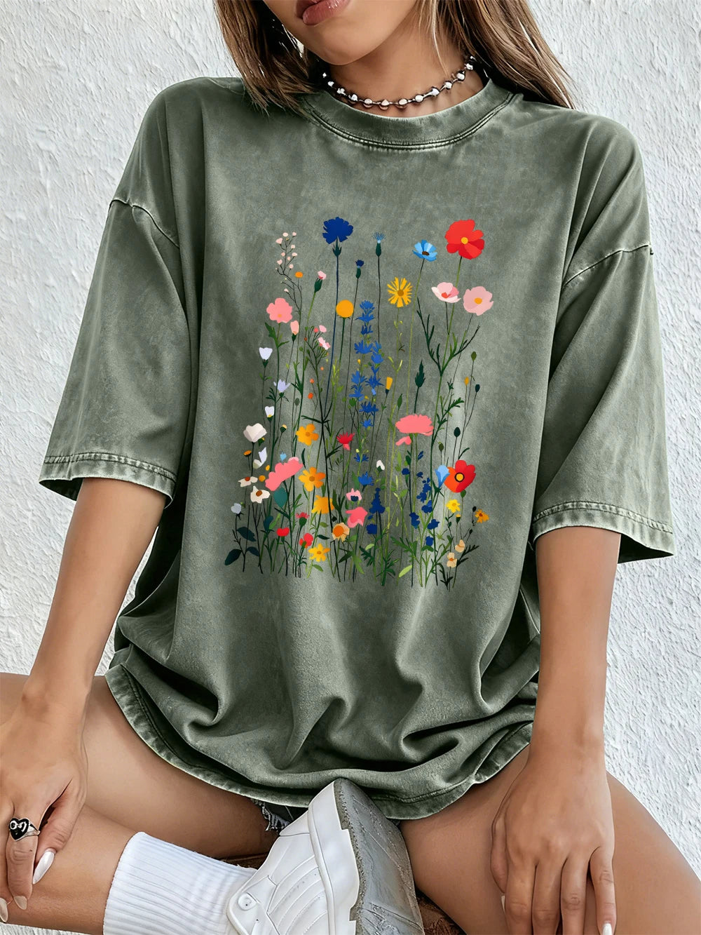 Aubrey Floral Graphic T Shirt