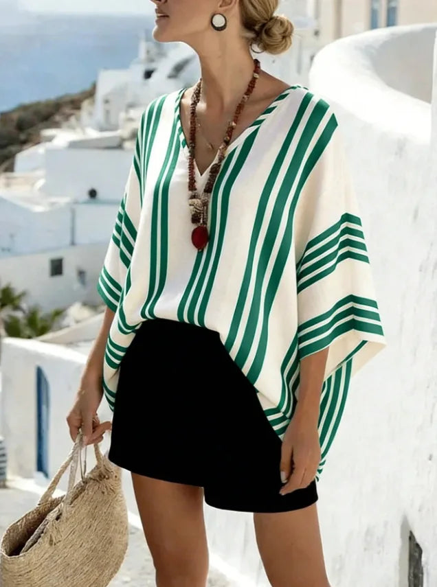 Maegan Batwing Stripe Blouse