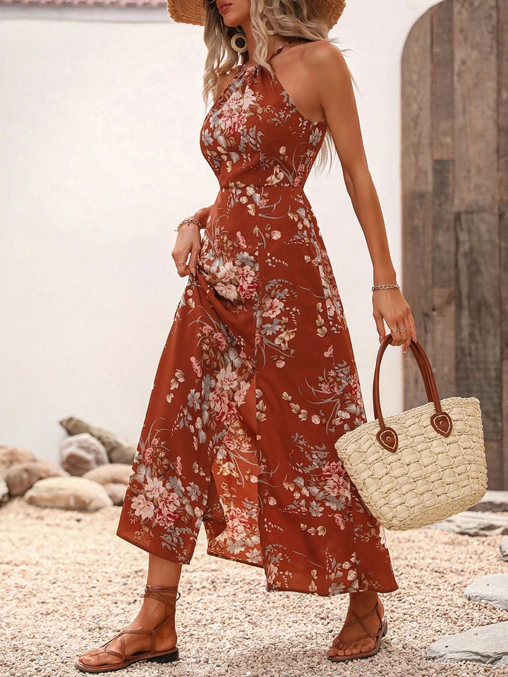 Millie Floral Slit Wedding Guest Dress