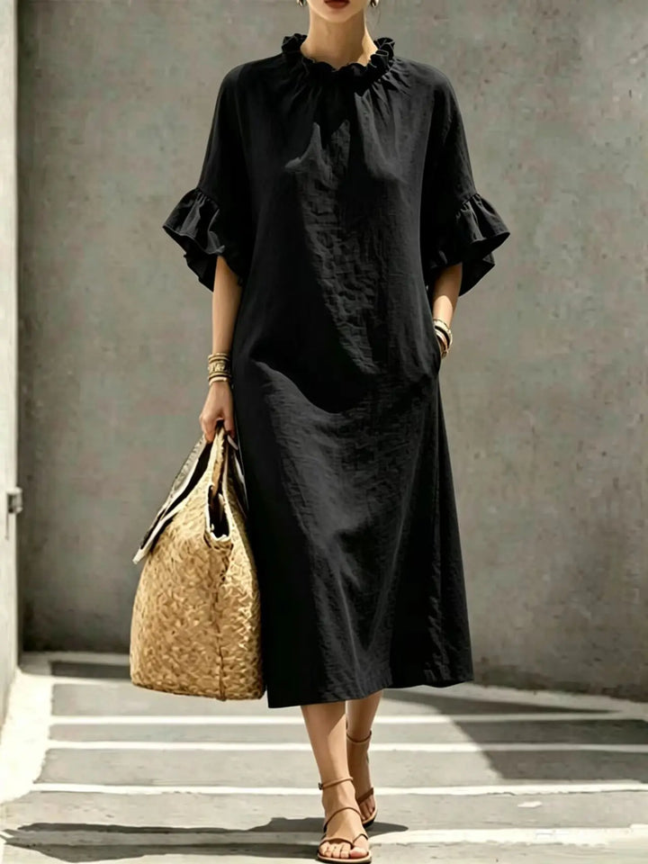 Rosalie Ruffle Sleeve Midi Dress