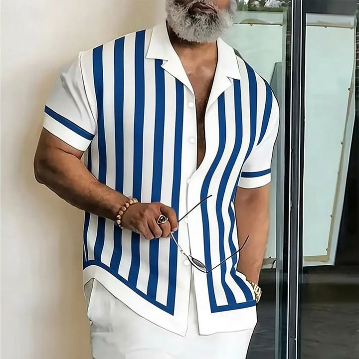 Travis Breathable Striped Resort Shirt