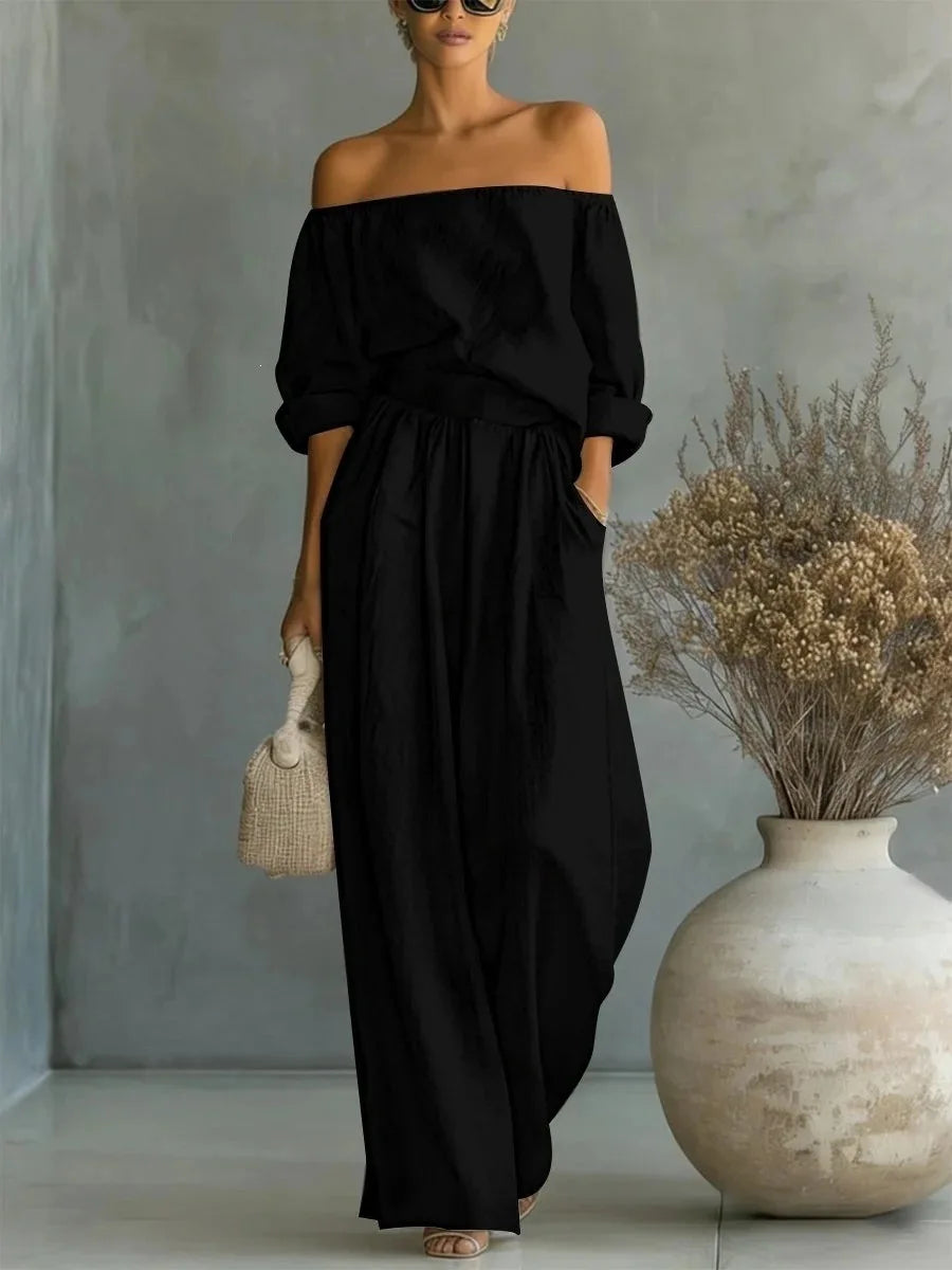 Abbey Off Shoulder Trouser Set