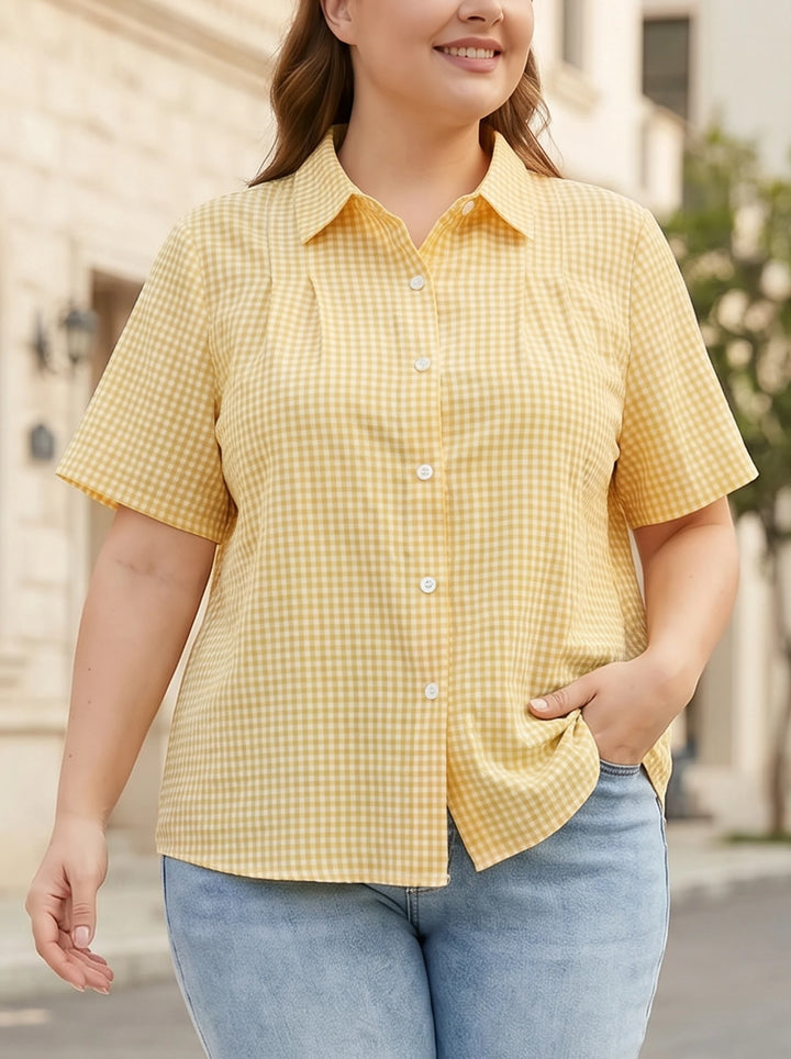 Maisie Gingham Button Shirt