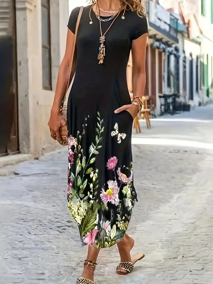 Chel Floral Pocket Midi Dress