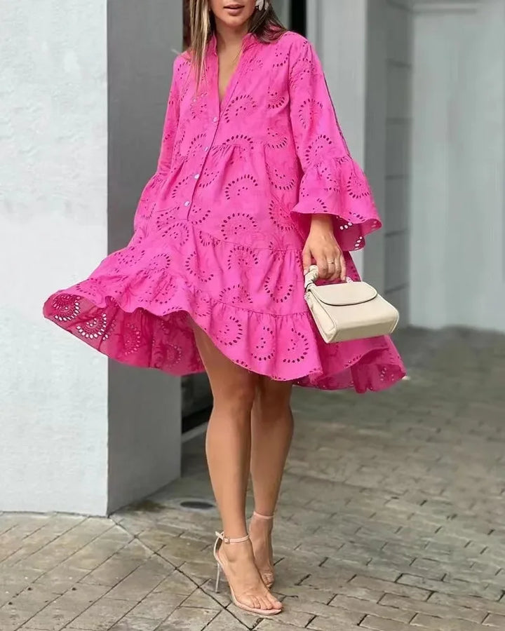Yasmin Embroidered Beach Mini Dress