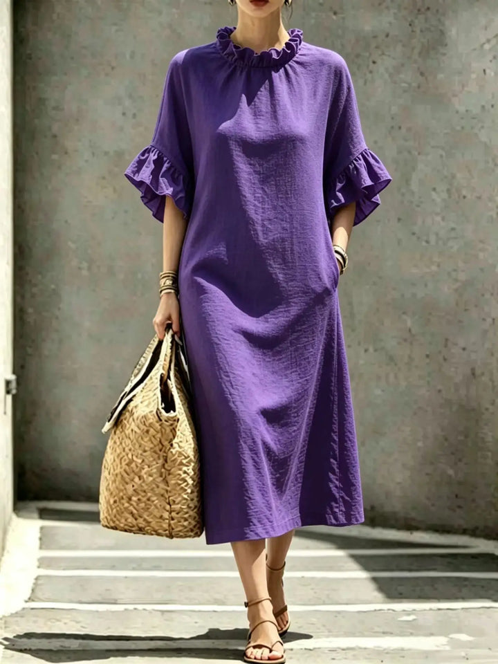 Rosalie Ruffle Sleeve Midi Dress