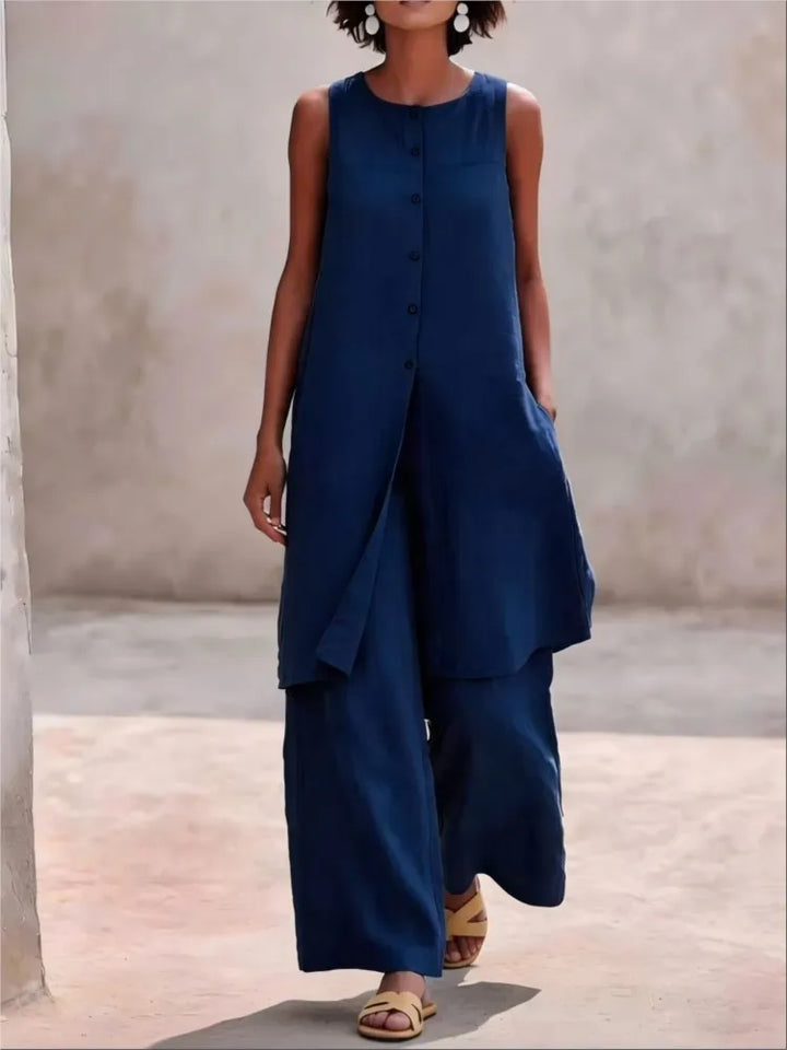 Mernie Casual Layered Trouser Set