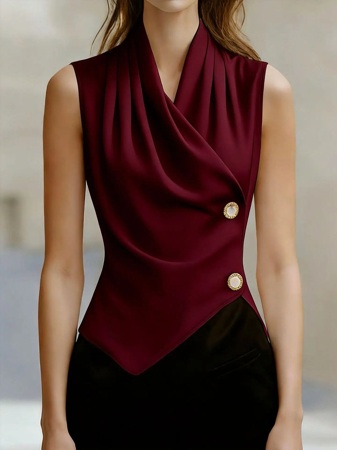 Valeria Draped Neck Blouse