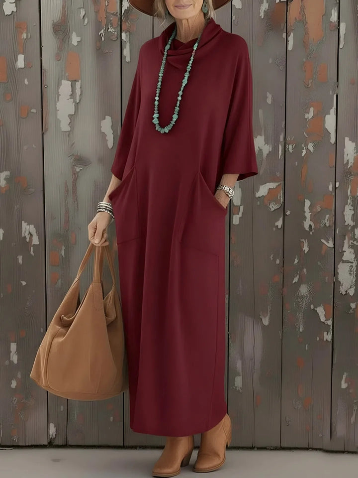 Talia Long Sleeve Loose Fit Casual Maxi Dress