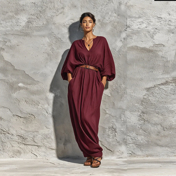 Soraya Adjustable Waist Long Dress