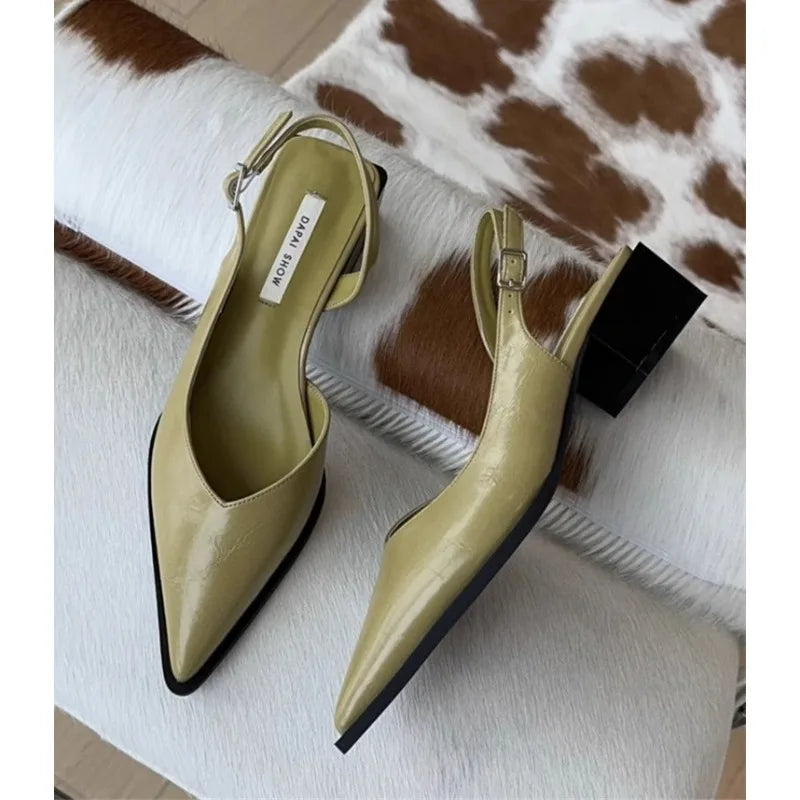Elara Low Heel Slingback Shoes