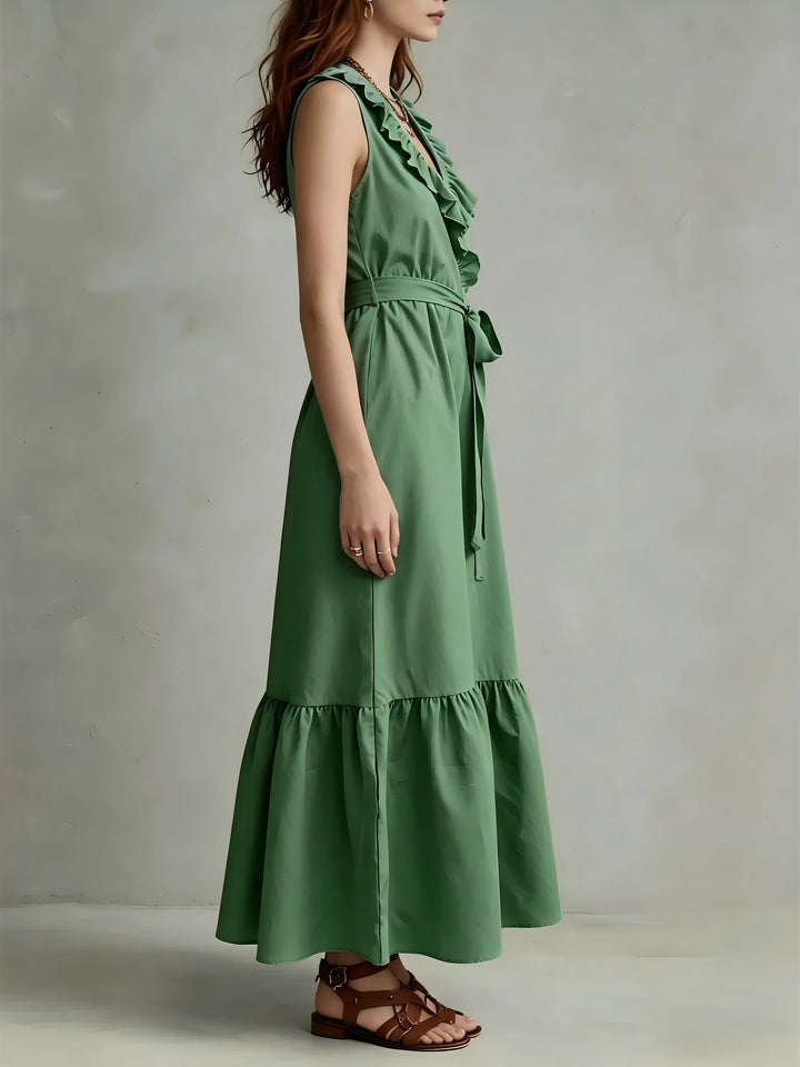 Seraphina Flowy Ruffle Hem Maxi Dress