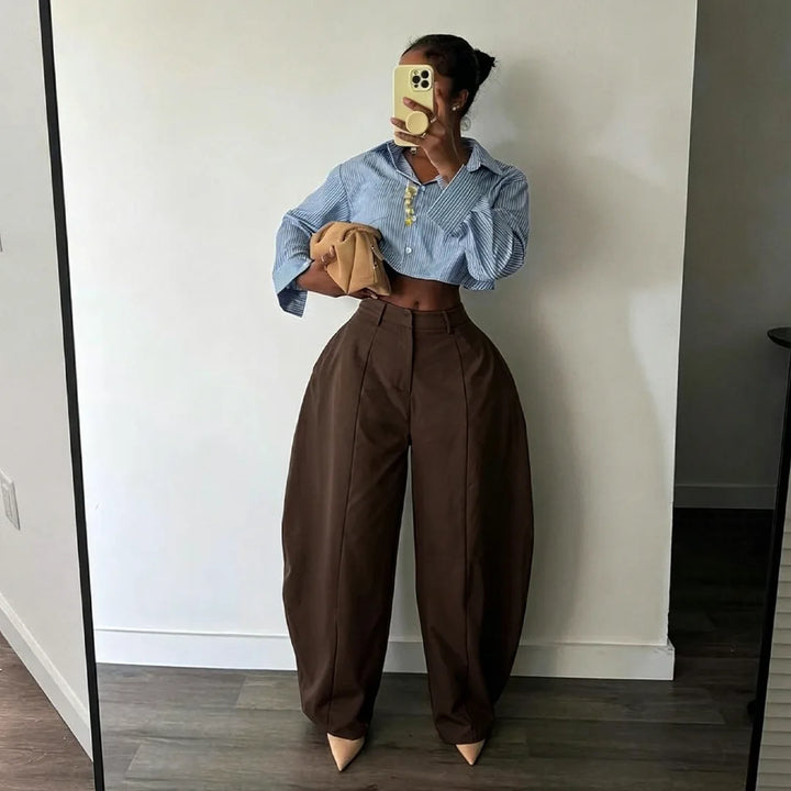 Ainsley Barrel Leg Trousers