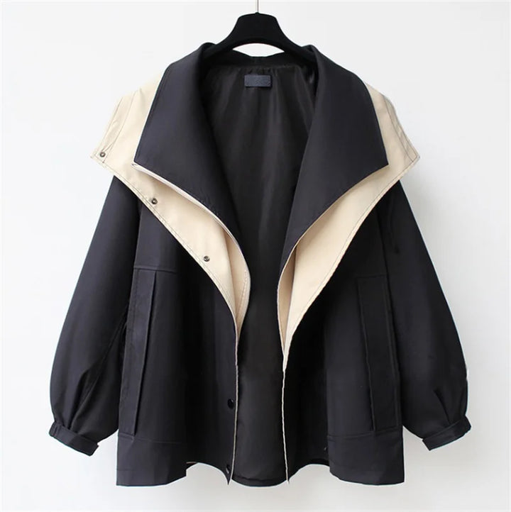 Harlow Contrast Collar Trench