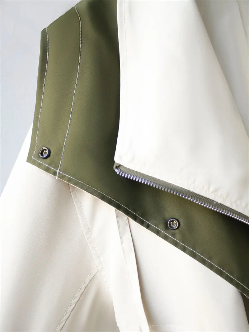 Harlow Contrast Collar Trench