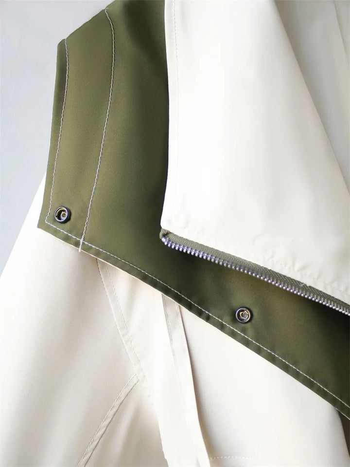 Harlow Contrast Collar Trench