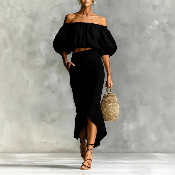 Blaire Off Shoulder Skirt Set