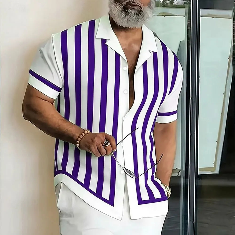 Travis Breathable Striped Resort Shirt