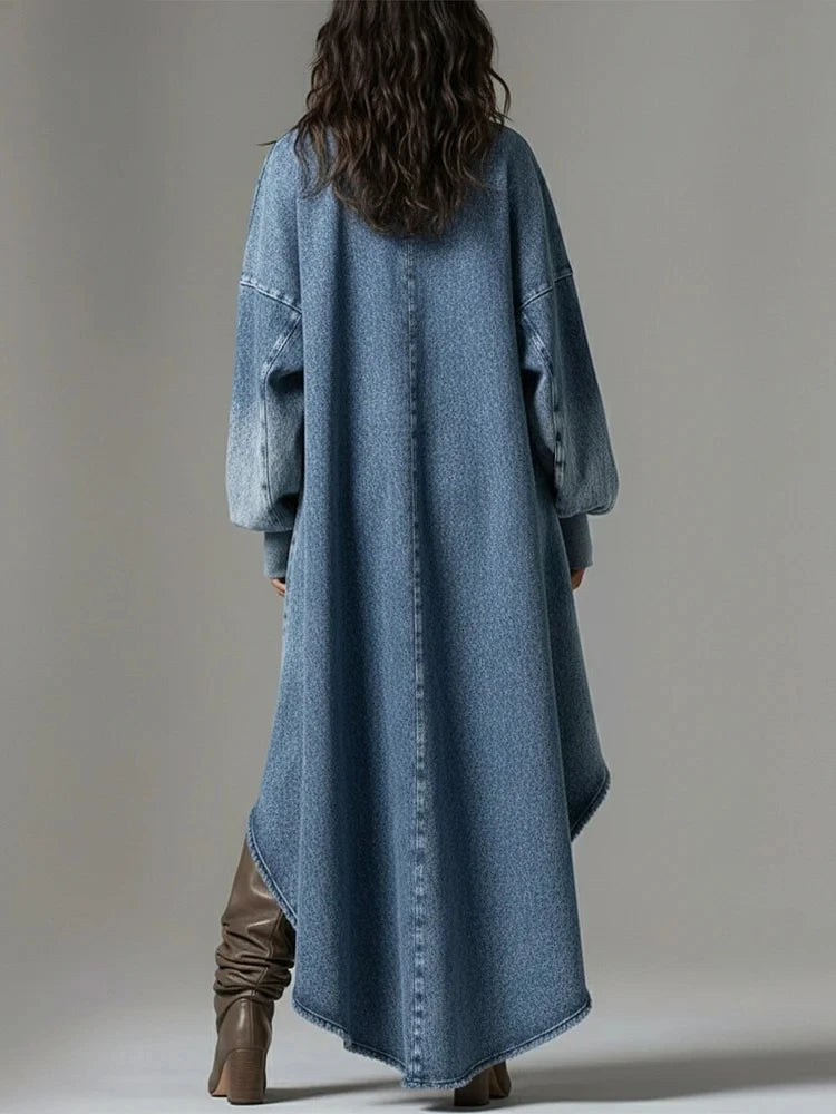 Willa Washed Denim Maxi Dress