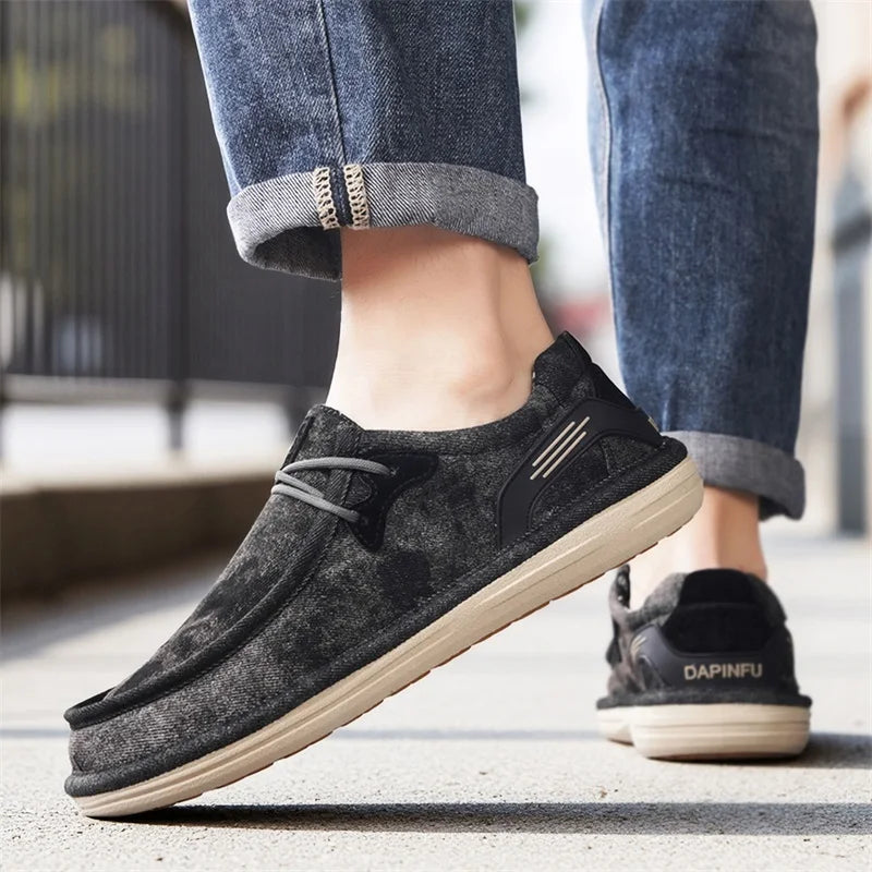 Grayson Washed Canvas Loafers