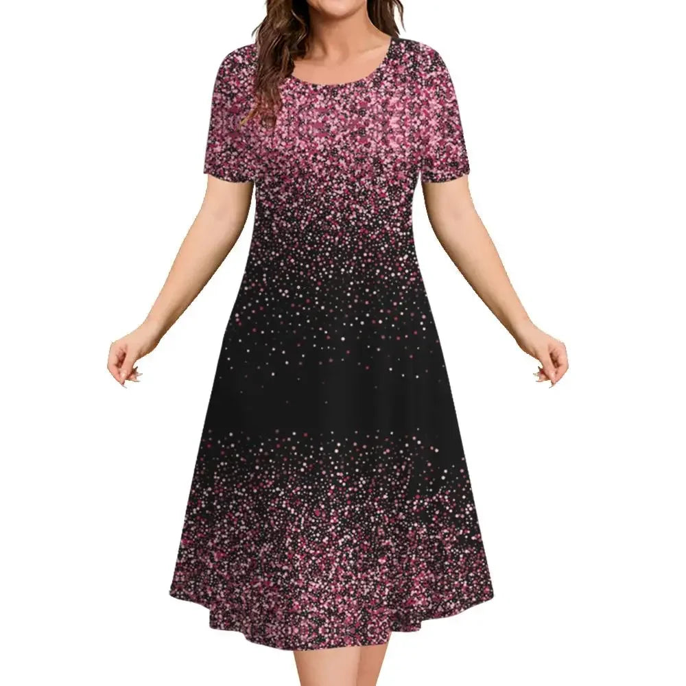 Abigail Printed A Line Midi Dress