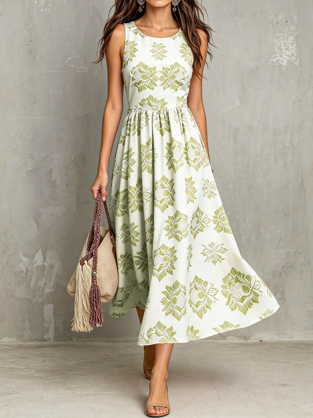 Lexi Vintage Floral Midi Dress