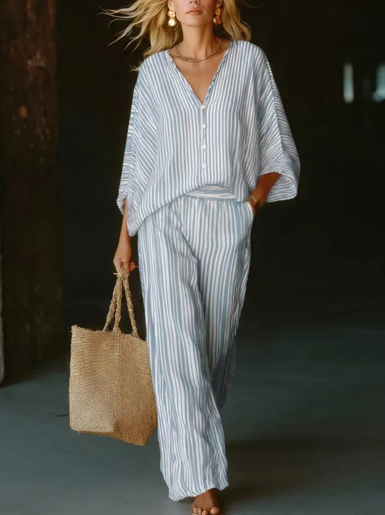 Delaney Striped Matching Set