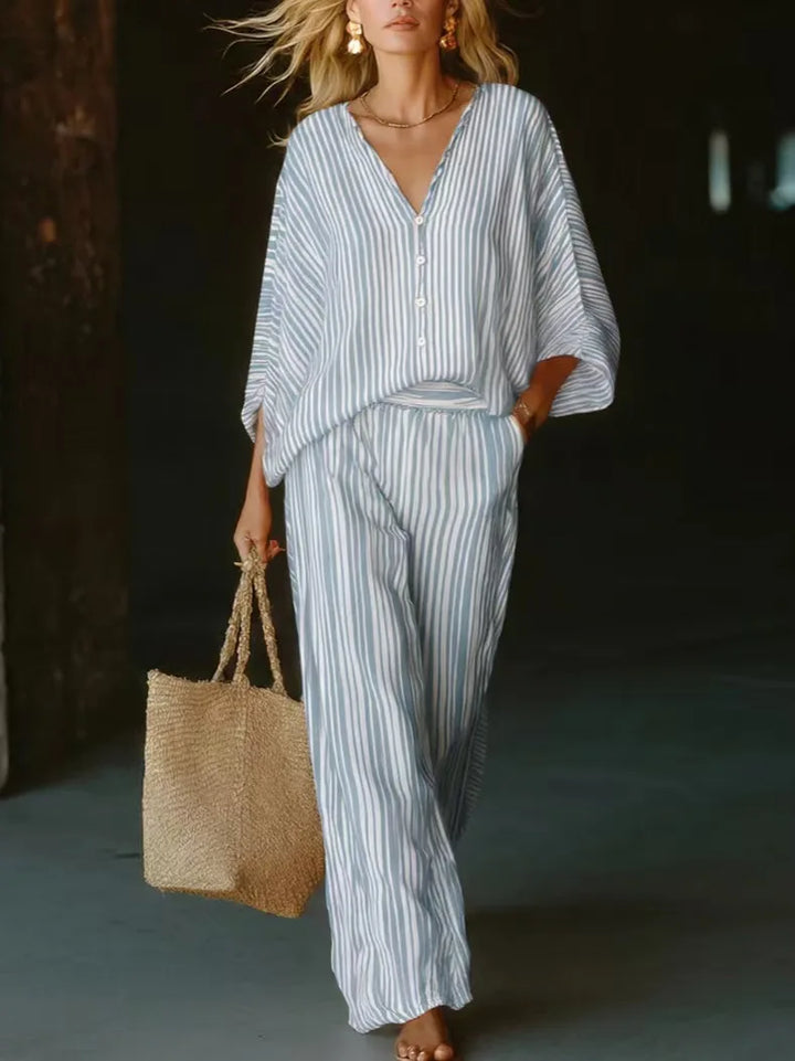 Delaney Striped Matching Set