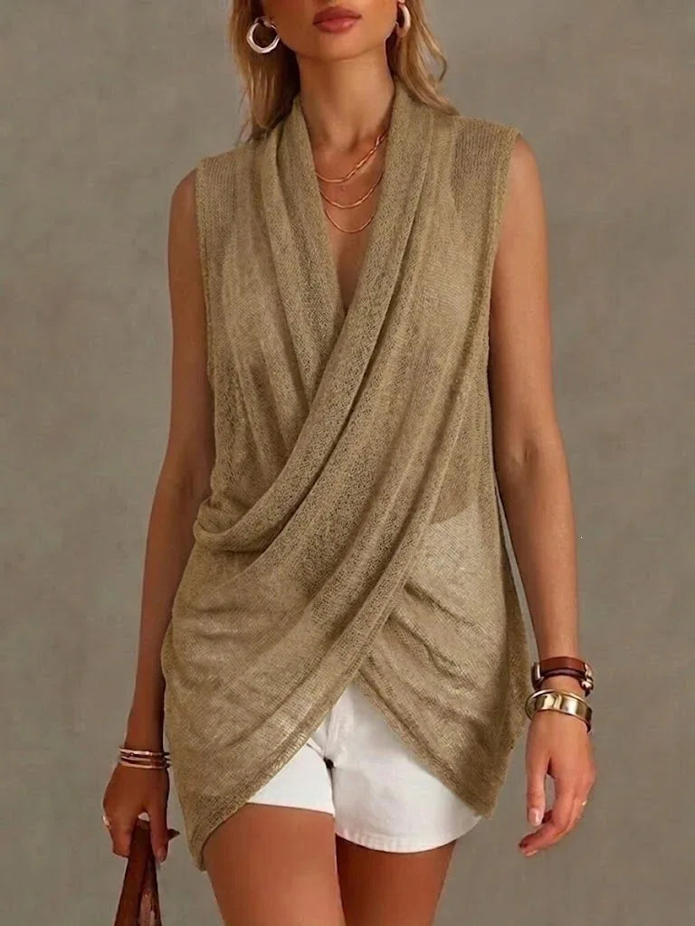 Darcy Casual Drape V Neck Matching Set